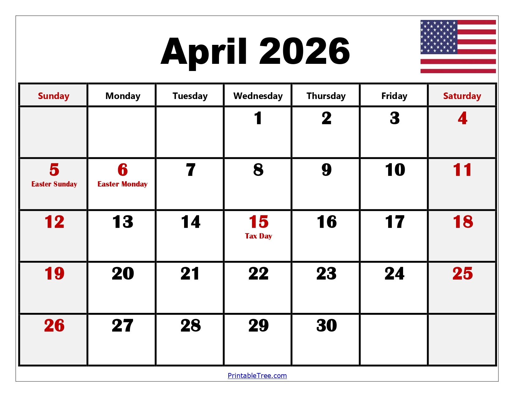 Printable Blank March 2026 Calendar